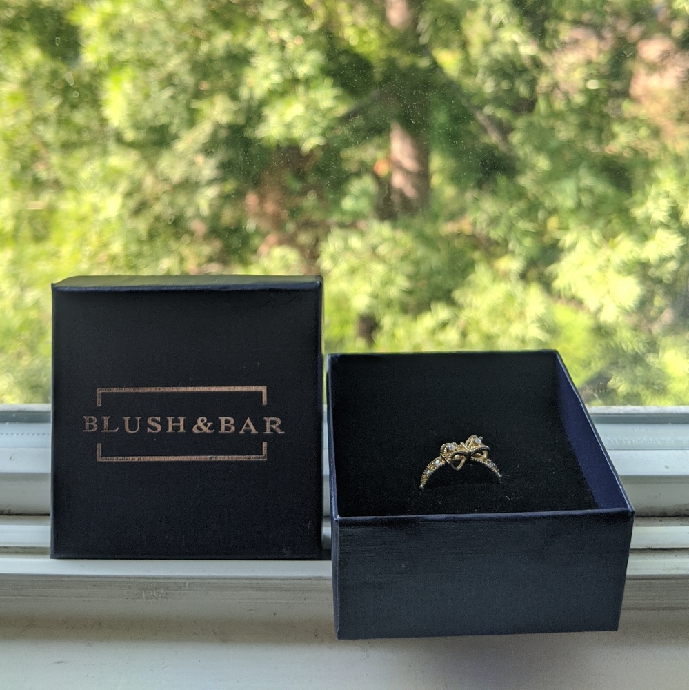 Blush and Bar Bonnie Bow Ring